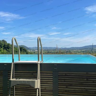 Foto clienti 0 - Piscina Laghetto fuori terra rivestita in Bambù ANTEA<sup>®</sup> 6,12 x 3,12 h.1,26 m